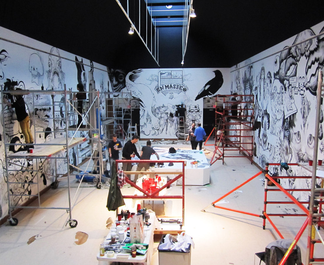 EnMasse "Big Bang: In-Progress", Acrylic & ink on Wall, 4,200 sq ft, 2012.