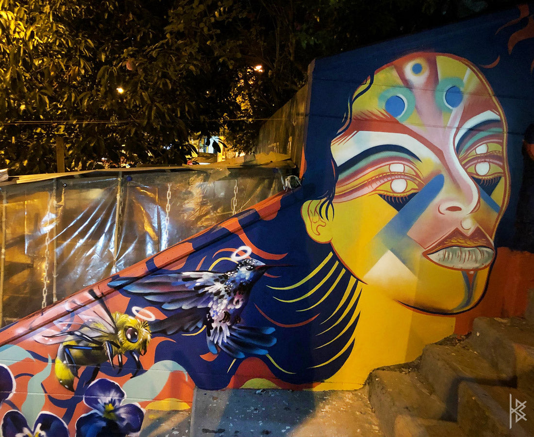 KB & Seta "Highest Spiritual Warrior"
Spray Paint on Wall, 10' × 6', 2019