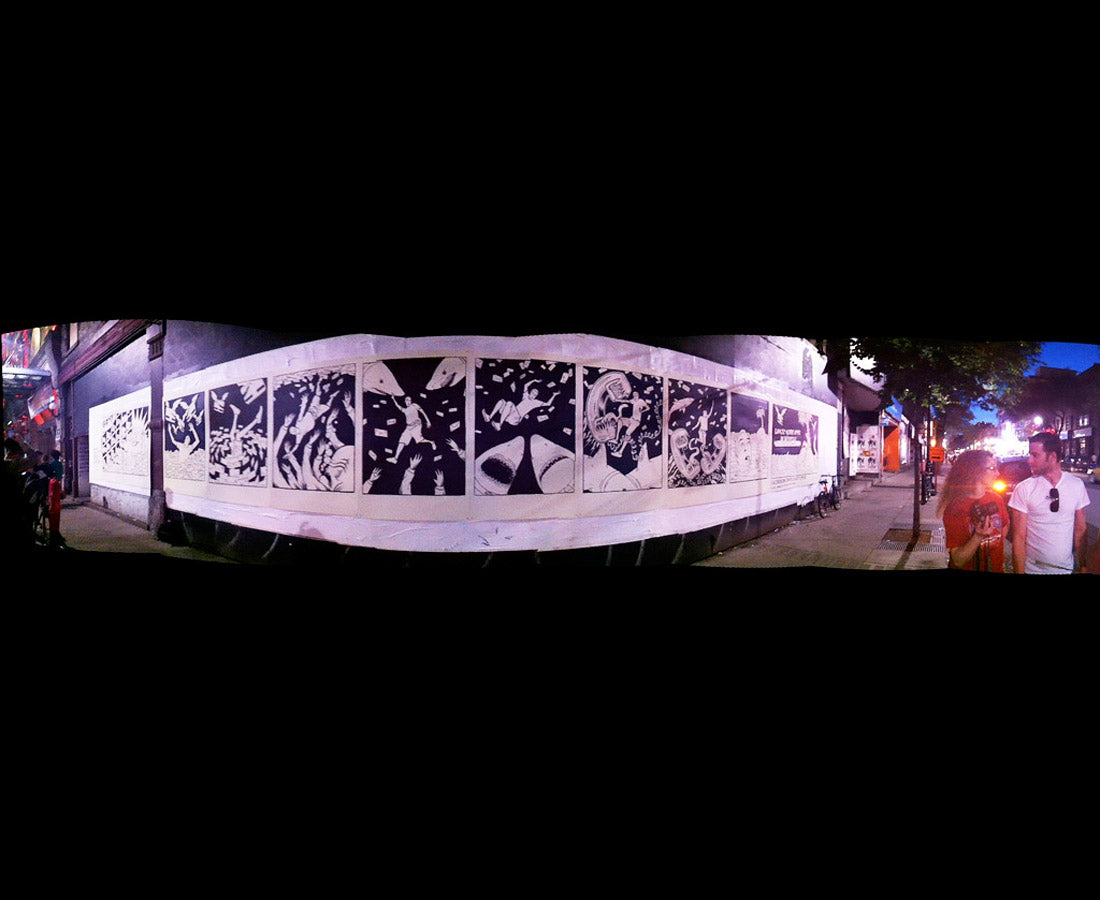 EnMasse "SOS Dettes" Painting Ad for Marketing, 2011.