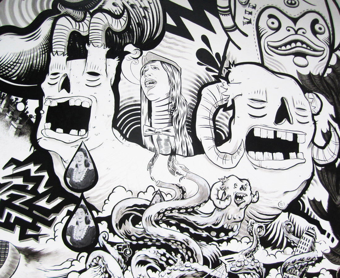 EnMasse "Big Bang", Acrylic & ink on Wall, 4,200 sq ft, 2012.