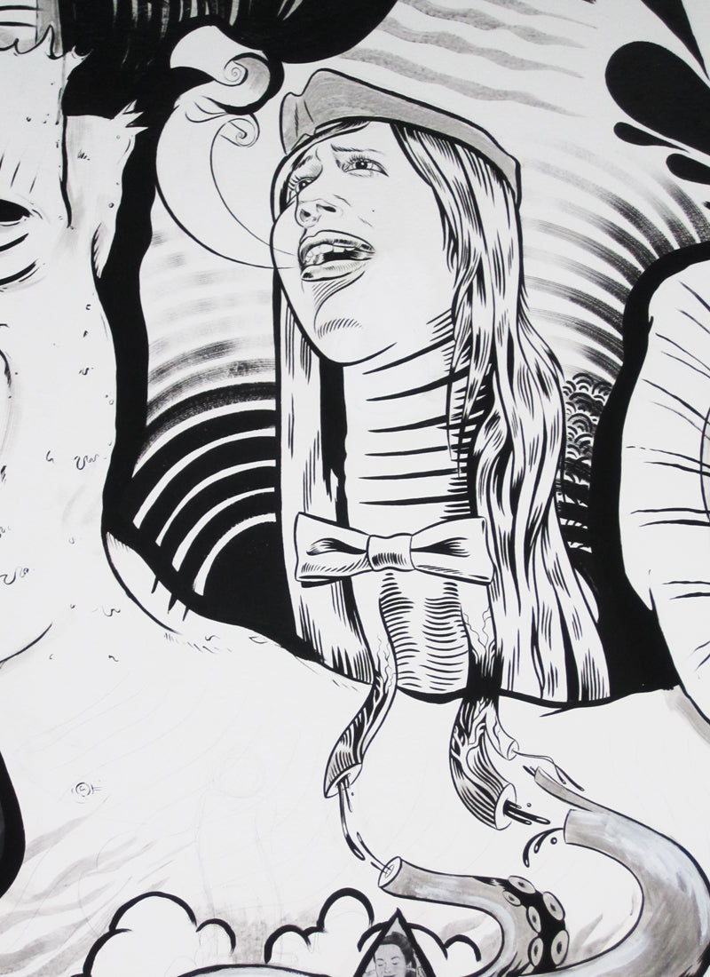 KB "Big Bang", Acrylic & ink on Wall, 4,200 sq ft, 2012.