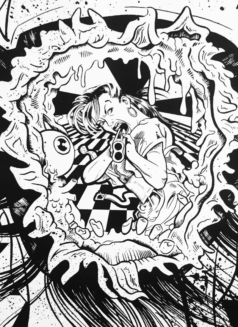 MTAF. ''Verdun Nurse'' Ink on Paper, 10''x10''. 2008