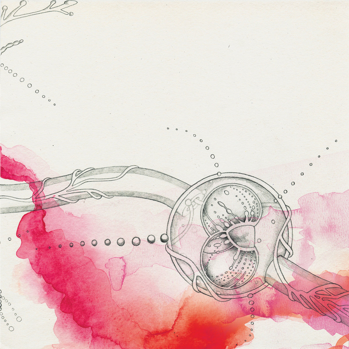 KB. "Hybrid Live Visuals" Pencil & Watercolor on Paper, 12" x 12". 2007