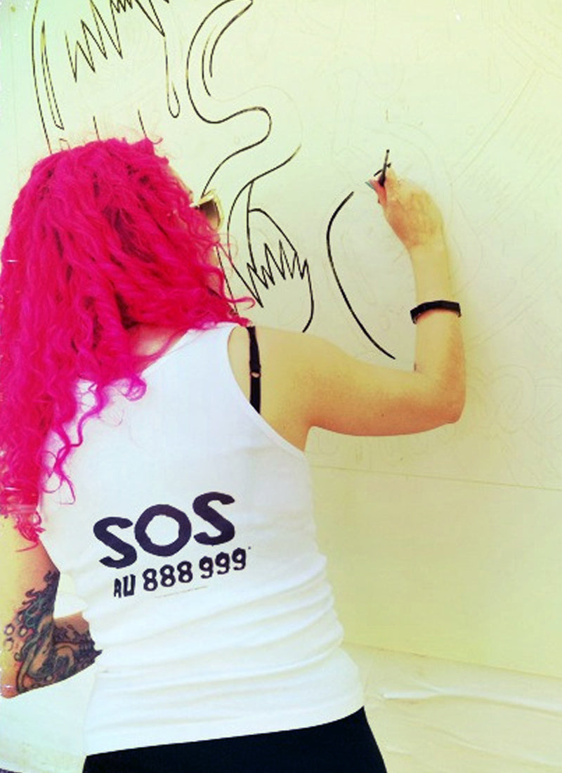 EnMasse "SOS Dettes" Painting Ad for Marketing, 2011.