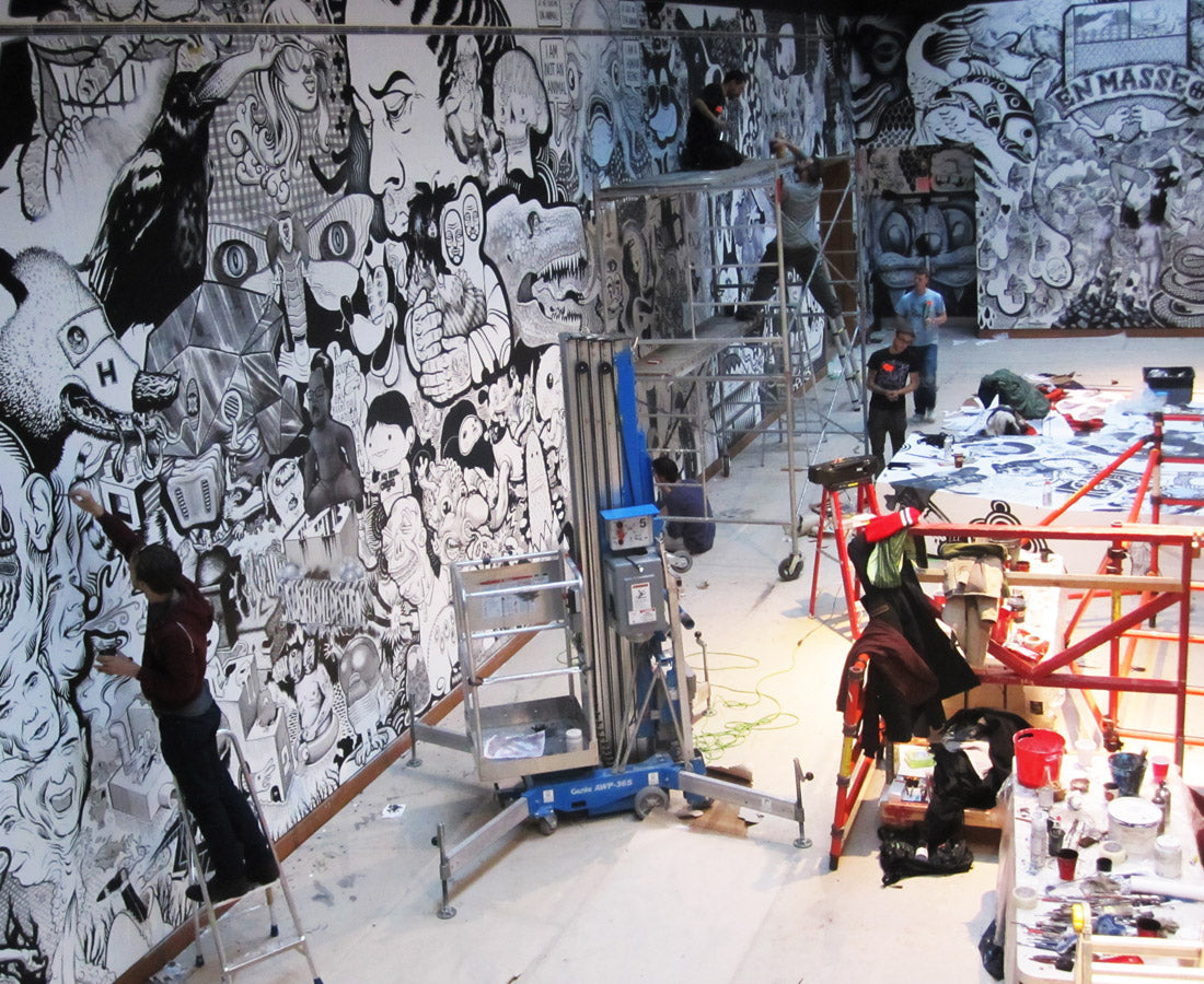 EnMasse "Big Bang: In-Progress", Acrylic & ink on Wall, 4,200 sq ft, 2012.