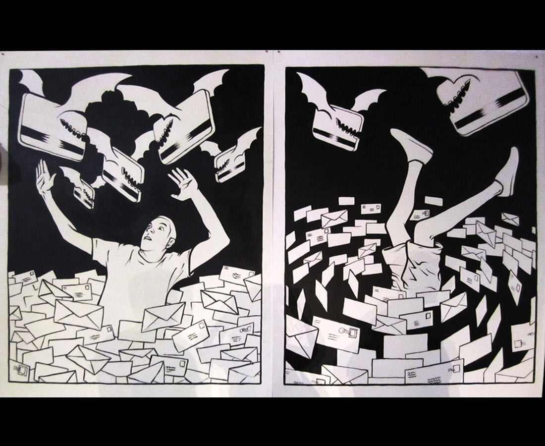 EnMasse "SOS Dettes" Painting Ad for Marketing, 2011.
