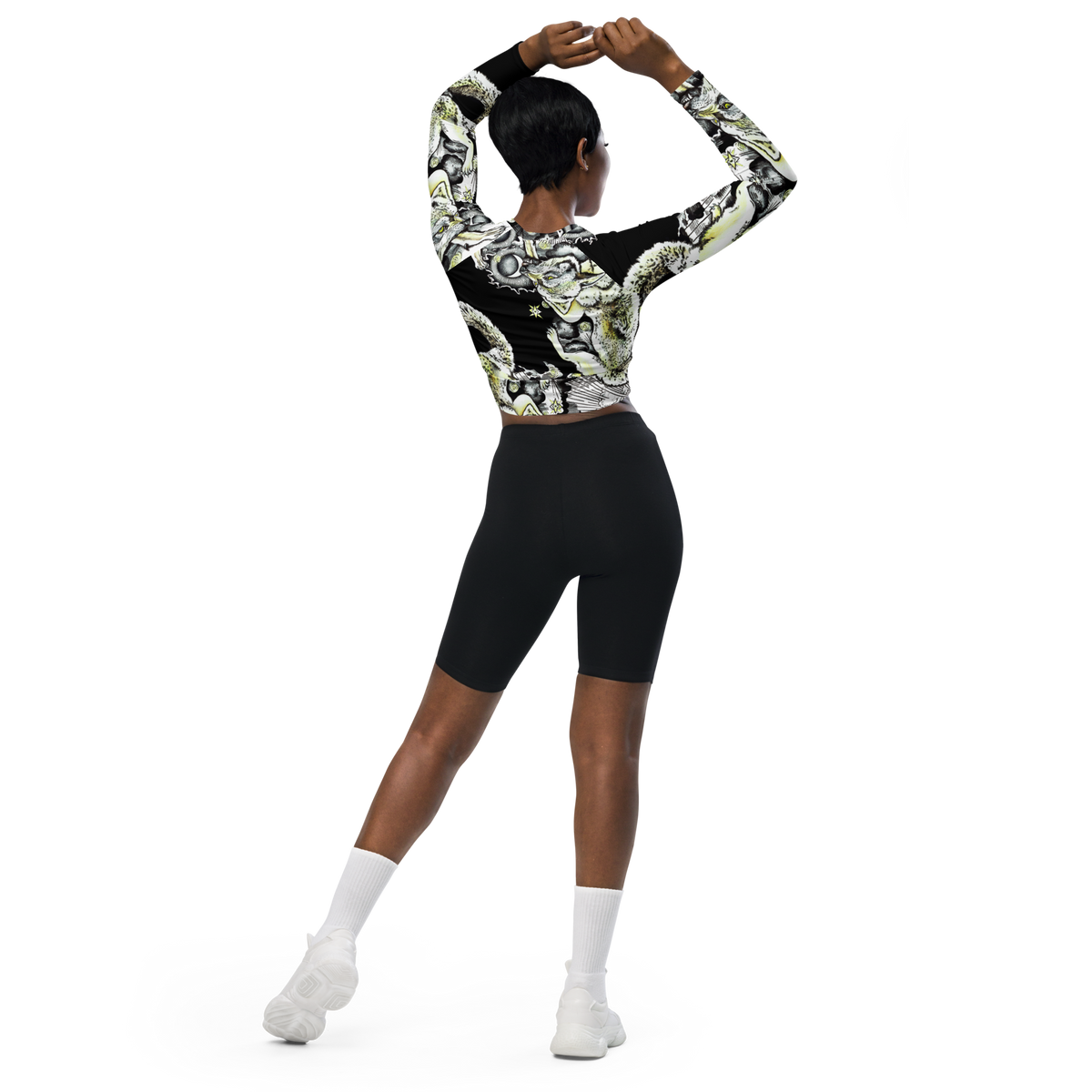 Coyote Sky Portal Recycled Long-Sleeve Crop Top
