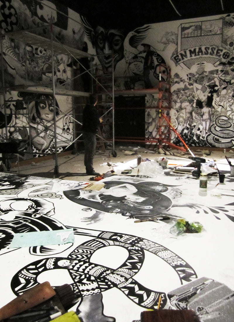 EnMasse "Big Bang: In-Progress", Acrylic & ink on Wall, 4,200 sq ft, 2012.