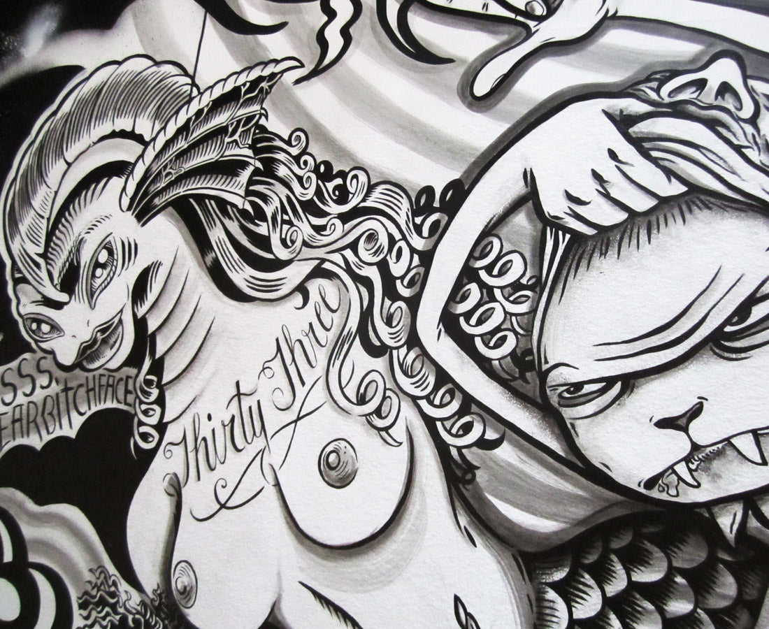 KB & Caro Caron "Big Bang", Acrylic & ink on Wall, 4,200 sq ft, 2012.