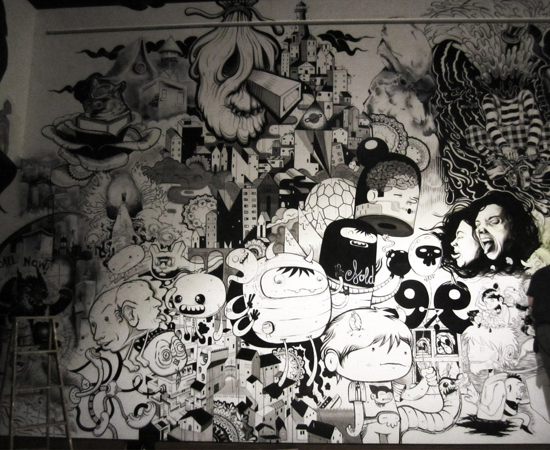 EnMasse "Big Bang : In Progress", Acrylic & ink on Wall, 4,200 sq ft, 2012.