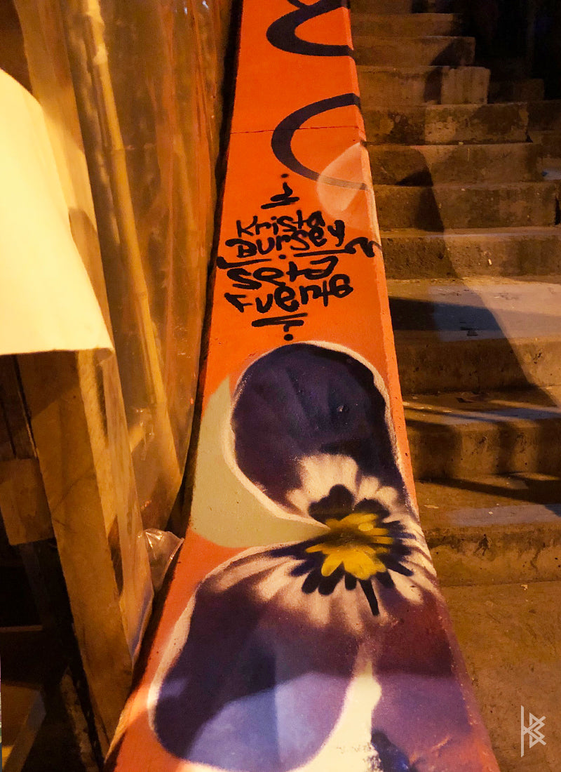 KB & Seta Fuerte, "Highest Spiritual Warrior", Spray Paint on Wall. 10' × 6', 2019