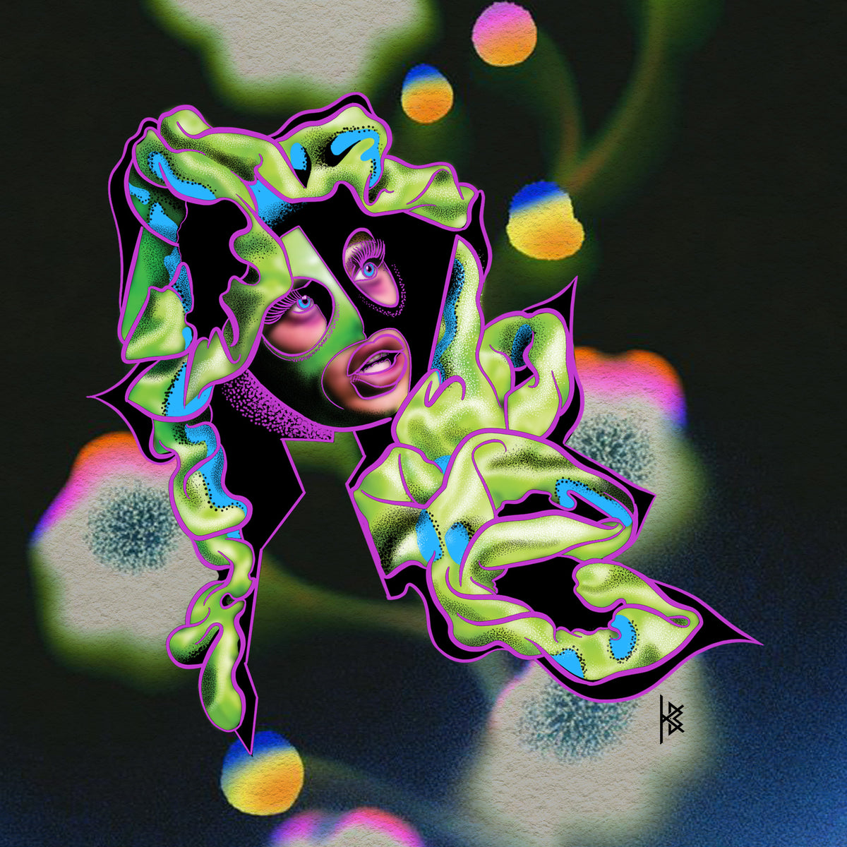 KB, "Aizysse: COLOR" Digital Flash Artwork, 8" x 4". 2026