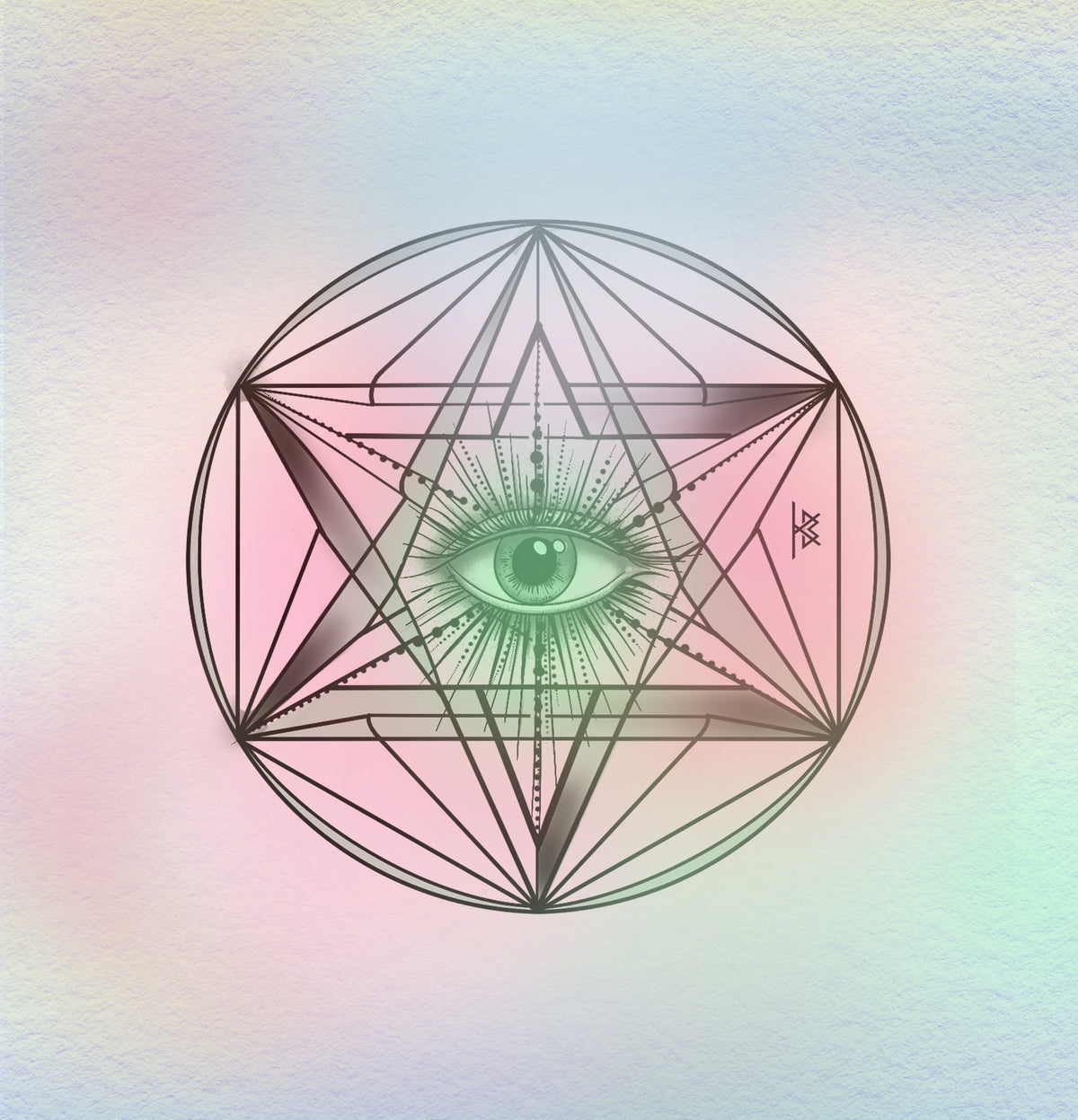 KB "Mystic Eye", Digital Artwork, 5" x 5". 2025