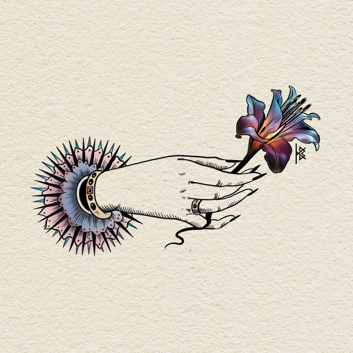 KB, "Wild Grace : COLOR" Digital Flash Artwork, 8" x 4". 2026 