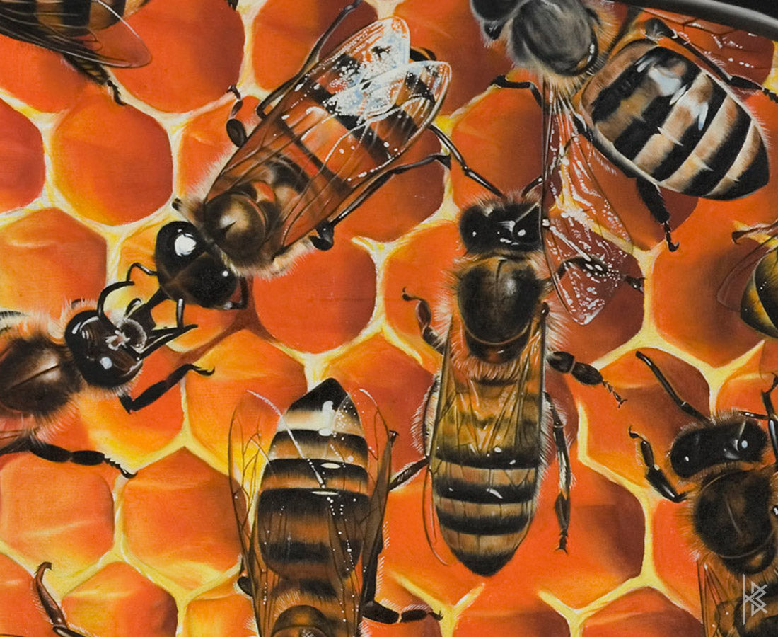 MTAF. ''Objects are Closer - DETAIL'' Oil on Canvas, 7'x4'. 2004