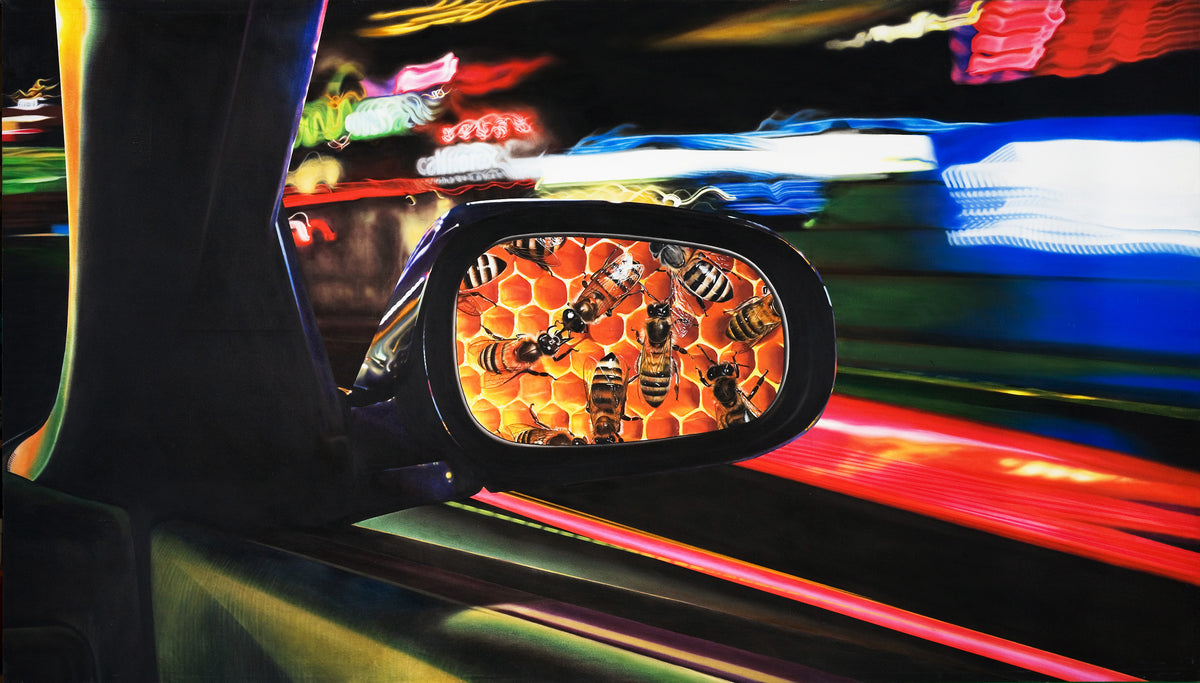 MTAF. ''Objects are Closer'' Oil on Canvas, 7'x4'. 2004