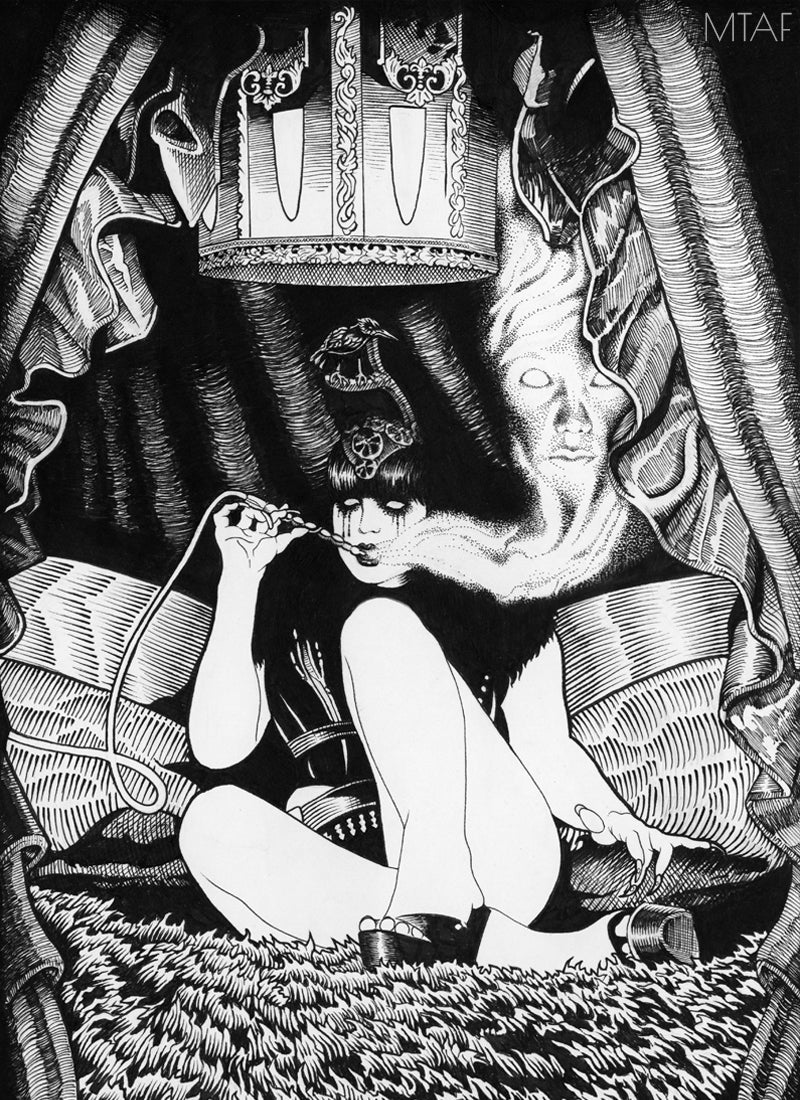 MTAF. ''The Animal Killer'' Ink on Board, 13''x8.5''. 2006