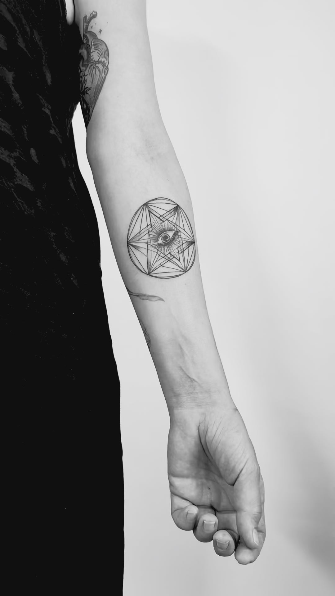 KB "Mystic Eye", Ink in skin, 5" x 5". 2025