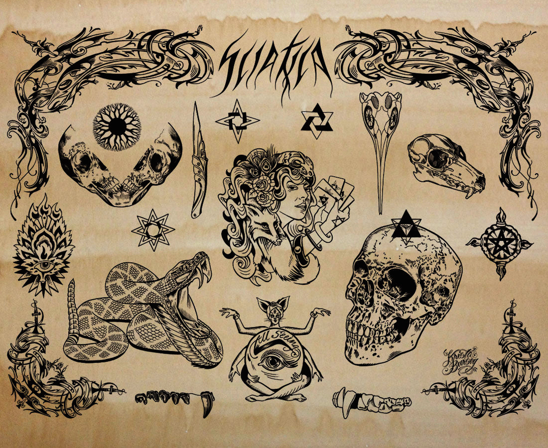 KB. ''Sciatica Flash'', Silkscreen on Coffee Stained Paper, 2' x 1.5''. 2012